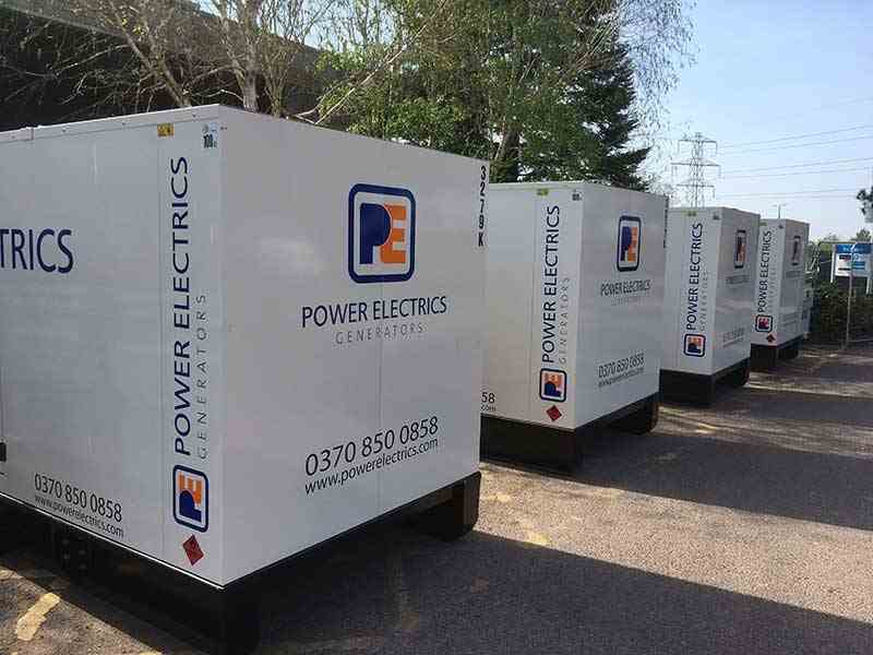 A line of generators