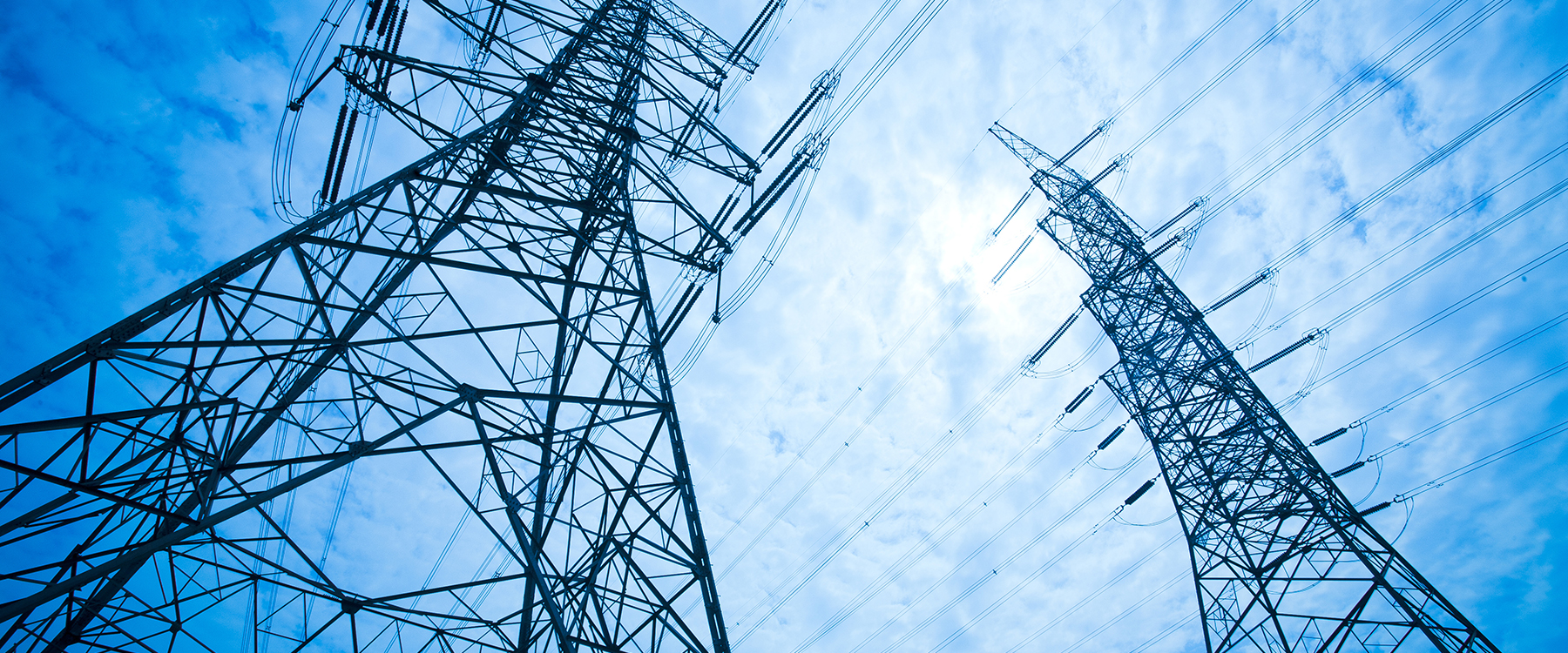 Pylons with a blue shadow)