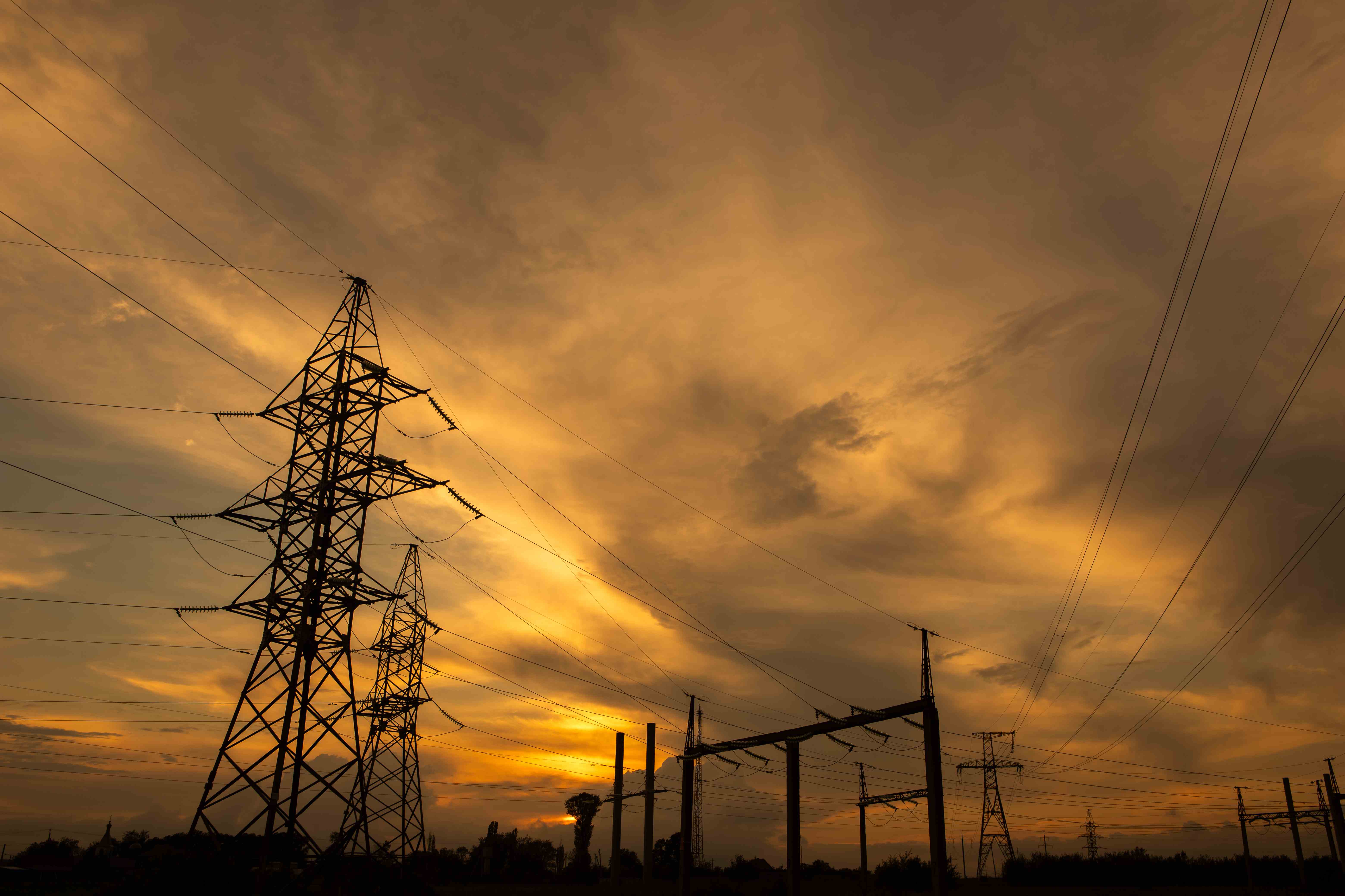 Electrical Grid And Transmission Line At Dusk 2024 10 18 08 28 13 Utc)