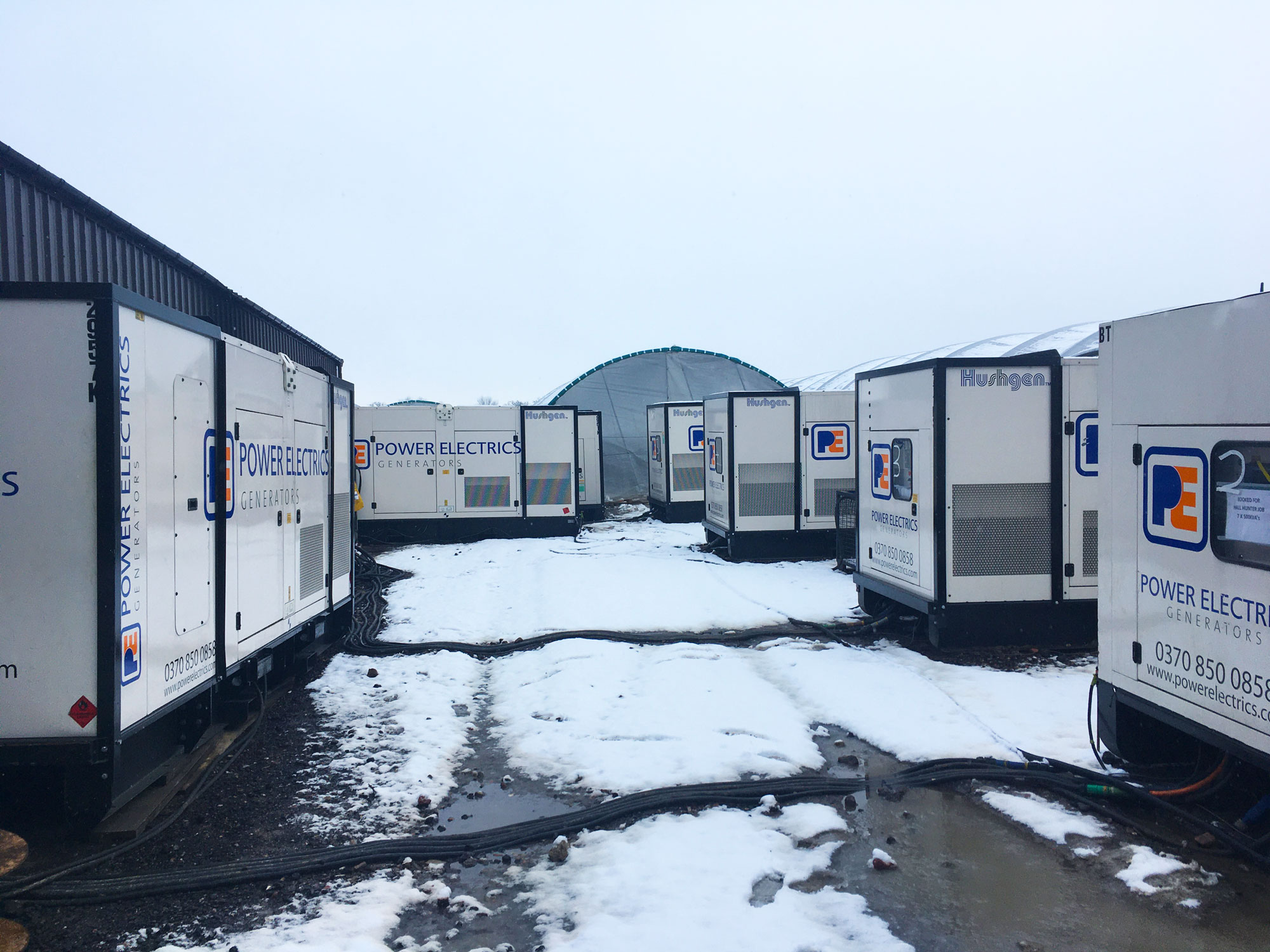 500kVA generators in the snow 