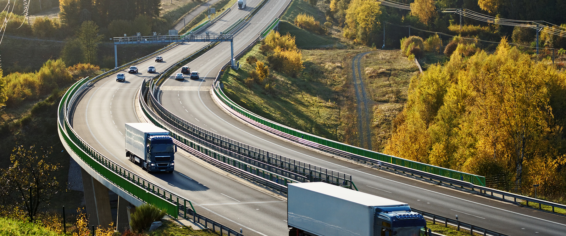 Lorries driving on road)