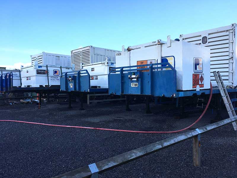 3 multi-megawatt generators in line